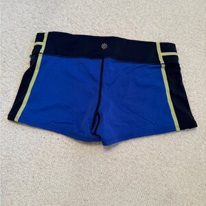 Athleta Blue Compression Running Shorts Size Medium M Athletic